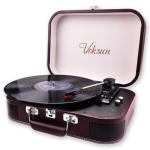VOKSUN Portable Bluetooth Vinyl Turntable with Speakers