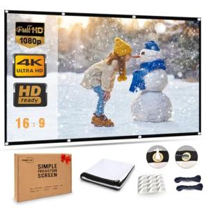 100-Inch Portable Projector Screen, 16:9 HD 4K