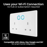 Alexa Compatible Double 13 Amp Smart Power Socket