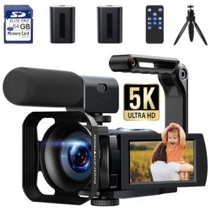 5K WiFi Vlogging Camera with Touchscreen & Accessories