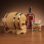 Wooden Whiskey Barrel: Stylish Mini Decanter for Spirits