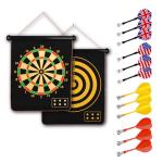 GrassVillage Magnetic Dartboard Set - 6 Darts Included