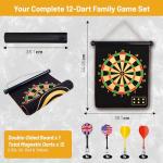 GrassVillage Magnetic Dartboard Set - 6 Darts Included