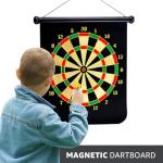 GrassVillage Magnetic Dartboard Set - 6 Darts Included