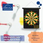 GrassVillage Magnetic Dartboard Set - 6 Darts Included