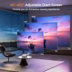 Smart 4K WiFi Projector with AI Focus & Tripod