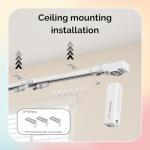 Smart Motorized Curtain Track Kit with WiFi Control