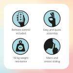 Smart Motorized Curtain Track Kit with WiFi Control