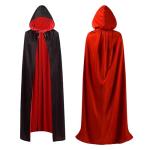 Unisex Black Red Vampire Cape for Halloween