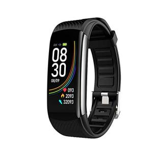 HUYA Black Smartwatch for Women with Heart Rate Monitor