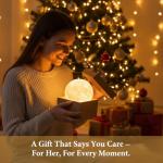 3D Moon Lamp - Ceramic Base, LED Night Light