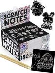 Silver Holographic Scratch Notes with Stylus - 150 Sheets
