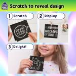 Silver Holographic Scratch Notes with Stylus - 150 Sheets