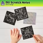 Silver Holographic Scratch Notes with Stylus - 150 Sheets