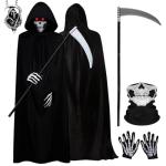 5 Pack Grim Reaper Costume Set for Cosplay