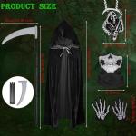 5 Pack Grim Reaper Costume Set for Cosplay
