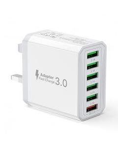 33W 6-Port Fast Charging USB Power Adapter