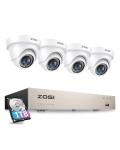 ZOSI 8CH 1080P Camera System + 4 Dome Cameras