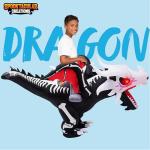 Kids' Inflatable Dragon Skeleton Costume for Halloween