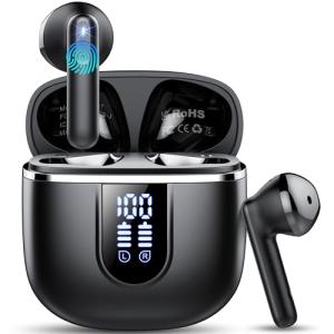 Bluetooth 5.4 Wireless Earbuds with Deep Bass