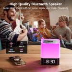 Bluetooth Speaker Alarm Clock Bedside Lamp RGB