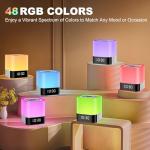 Bluetooth Speaker Alarm Clock Bedside Lamp RGB