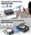 Bluetooth CD Player with Remote and Dual Speakers