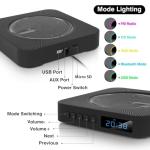 Bluetooth Wall-Mount CD Player with HIFI Speaker