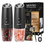 Gravity Electric Salt and Pepper Grinder Set - 2 Pcs