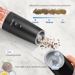 Gravity Electric Salt and Pepper Grinder Set - 2 Pcs