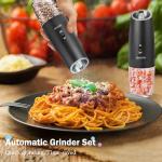 Gravity Electric Salt and Pepper Grinder Set - 2 Pcs