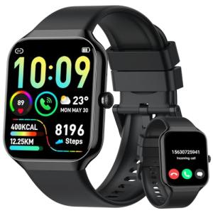 Bluetooth Smartwatch with Heart Rate Monitor - Black