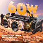 W-KING 60W Portable Bluetooth Speaker - Waterproof & Long Battery