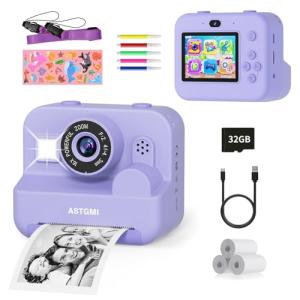 Kids Instant Print Selfie Camera - Purple