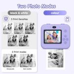 Kids Instant Print Selfie Camera - Purple