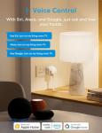 Meross Matter Smart Plug Mini - Compatible with Apple HomeKit, Alexa, Google Home, SmartThings