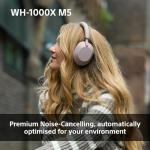 Sony WH-1000XM5 Wireless Noise Cancelling Headphones - Smoke Pink