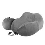 LUXSURE Memory Foam Travel Neck Pillow - Grey
