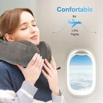LUXSURE Memory Foam Travel Neck Pillow - Grey