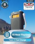 Waterproof Portable DAB Radio with Bluetooth & 15H Battery
