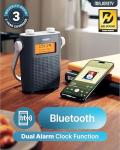 Waterproof Portable DAB Radio with Bluetooth & 15H Battery