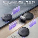 MONSGA 3-in-1 Robot Vacuum & Mop, Smart Control