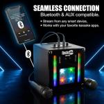 RockJam Bluetooth Karaoke Machine with Microphones & LED