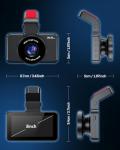 Front Dash Cam 1080P, 170° Wide Angle, 64GB