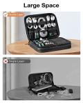 Portable Double Layer Travel Gadget Cable Organizer