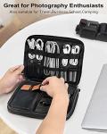 Portable Double Layer Travel Gadget Cable Organizer