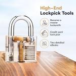 Professional 20-Piece Lockpicking Set with Transparent Padlock | Gadgets for Men