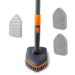 CLEANHOME Long Handle Shower Scrubber: 3 Cleaning Pads