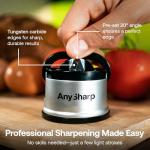 AnySharp Hands-Free Knife Sharpener with Suction Grip