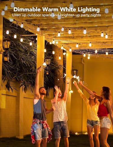 Govee Outdoor LED String Lights, 15m RGBICWiFi, Dimmable